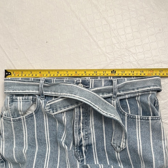 PacSun blue and white pinstripe high rise straight jeans - Picture 7 of 12